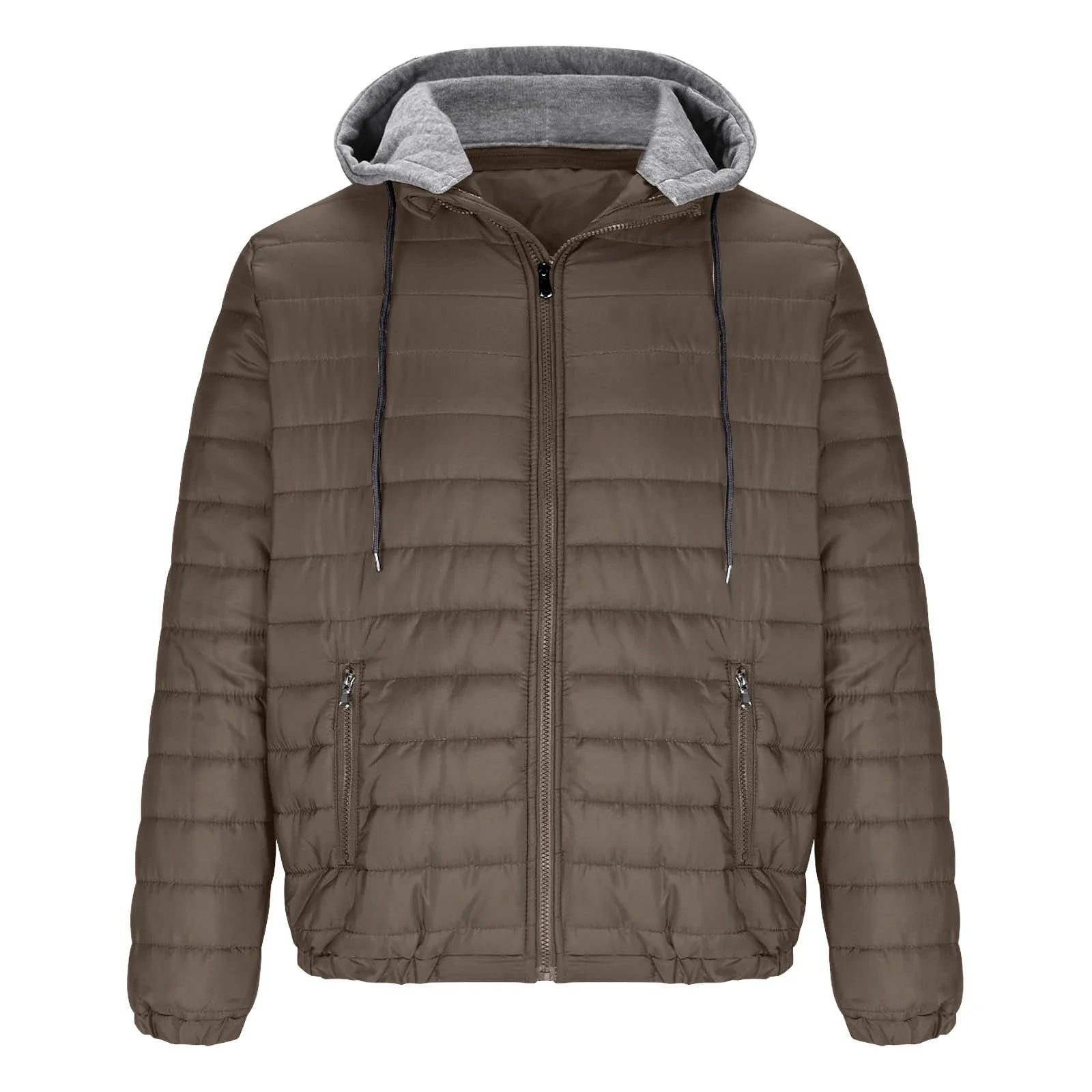 Mens Winter Coats Men'S Solid Color Hooded Jacket Cotton Padded Jacket Fashion Cotton Padded Jacket Men'S Warm Cotton Padded Jacket